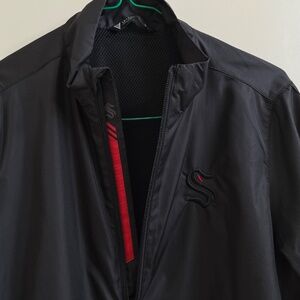 NHL Levelwear Women’s Seattle Kraken Blackout Logo Jacket Reflective M/L 10/12